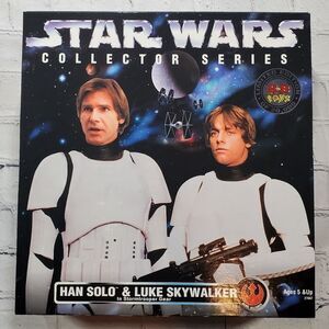 NIB Vintage Star Wars Han Solo & Luke Skywalker Collector Series Figures